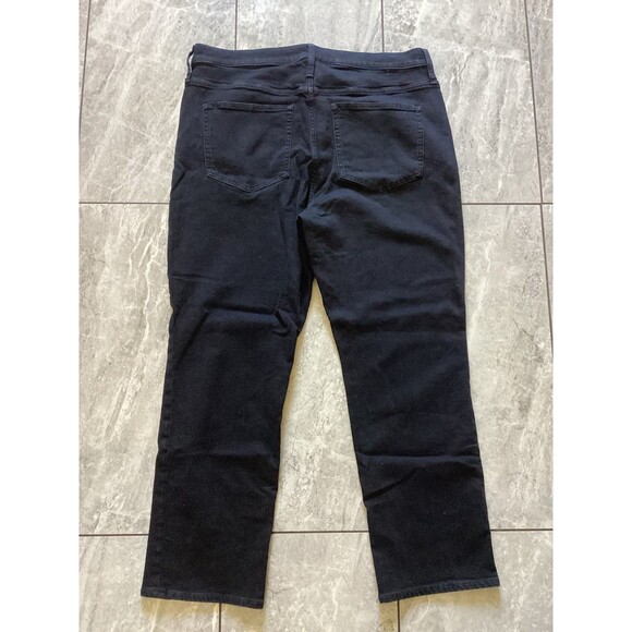 J. Crew Black Slim Straight Jeans ‘96 High Waist Comfort 33 - Picture 3 of 7